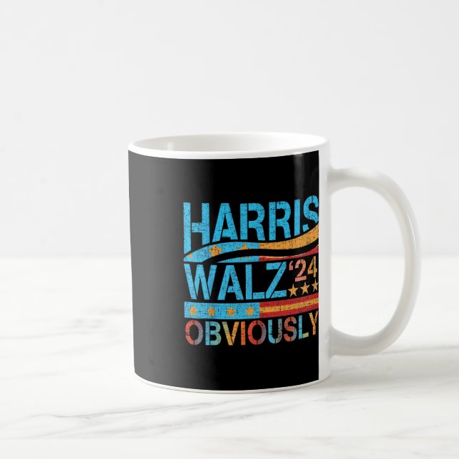 Harris W Obviously! Harris Waltz 2024 Election 1  Coffee Mug (Right)