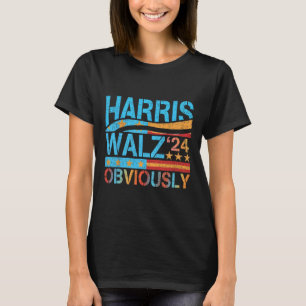 Harris W Obviously! Harris Waltz 2024 Election 1 T-Shirt