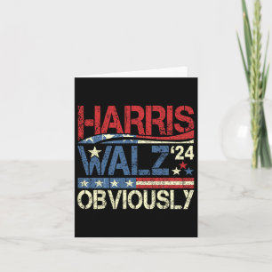 Harris W Obviously! Harris Waltz 2024 Election Card