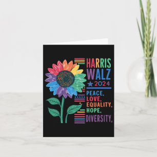 Harris W Peace Love Equality Hope Diversity Kamala Card