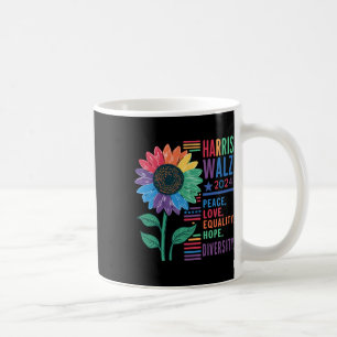 Harris W Peace Love Equality Hope Diversity Kamala Coffee Mug