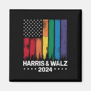 Harris Waltz 2024 Election Gay Tim Waltz LGBTQ Magnet