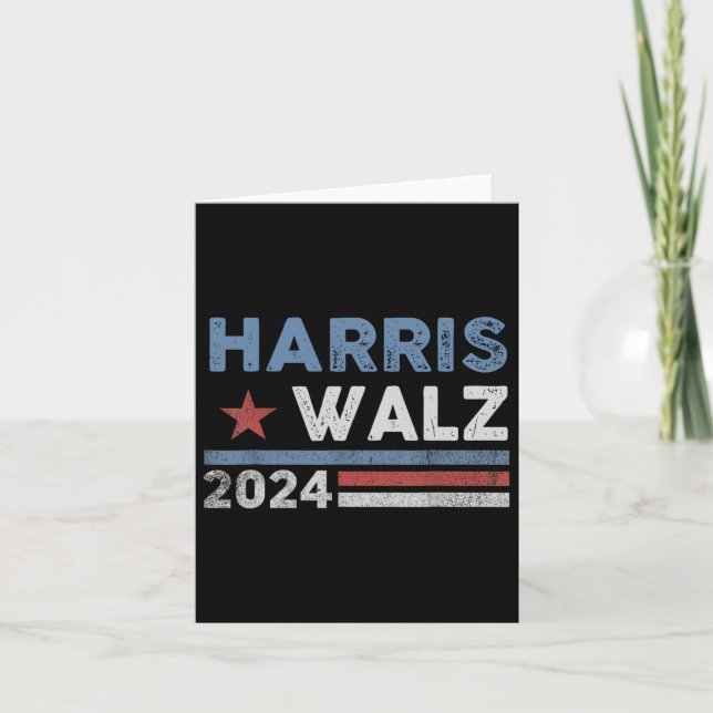 Harris Waltz 2024 Election Kamala Harris Tim Waltz Card (Front)