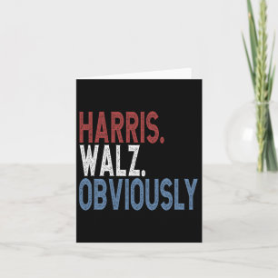 Harris Waltz 2024 Election Kamala Harris Tim Waltz Card