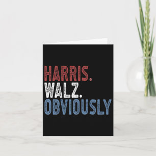 Harris Waltz 2024 Election Kamala Harris Tim Waltz Card