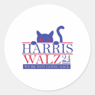 Harris Waltz 2024 Election Kamala Harris Tim Waltz Classic Round Sticker