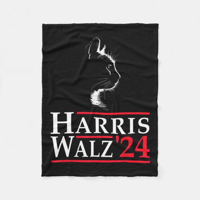 Harris Waltz 2024 Election Kamala Harris Tim Waltz Fleece Blanket (Front)