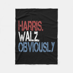 Harris Waltz 2024 Election Kamala Harris Tim Waltz Fleece Blanket