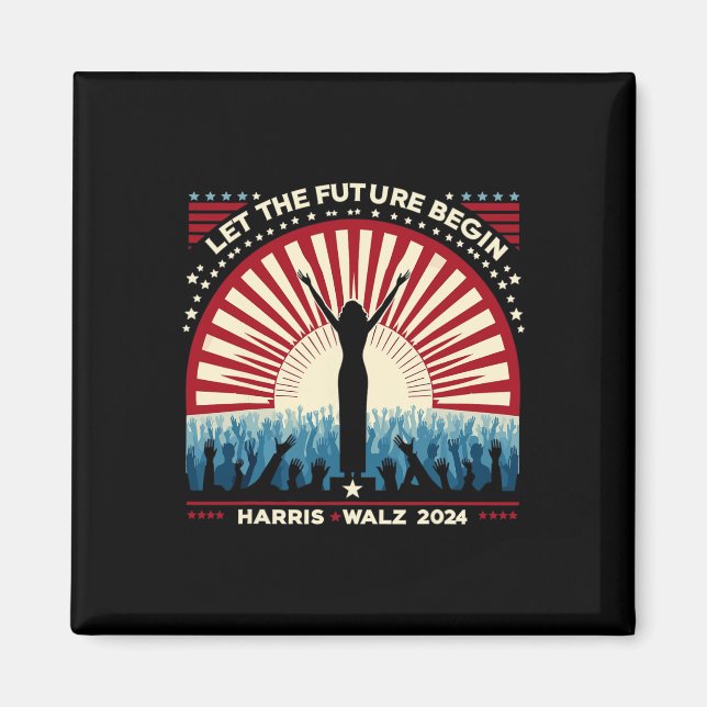 Harris Waltz 2024 Election Kamala Harris Tim Waltz Magnet (Front)