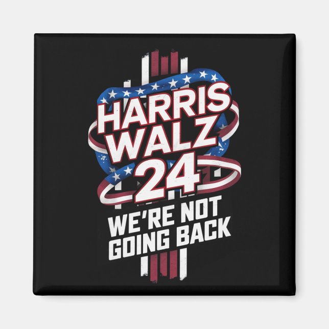 Harris Waltz 2024 Election Kamala Harris Tim Waltz Magnet (Front)