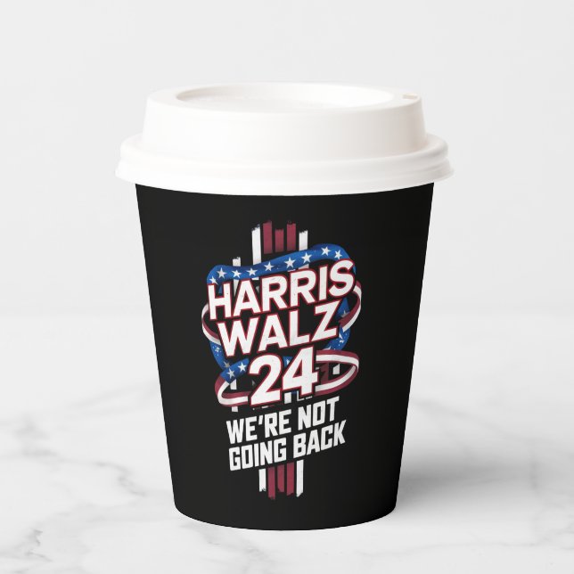 Harris Waltz 2024 Election Kamala Harris Tim Waltz Paper Cups (Front)