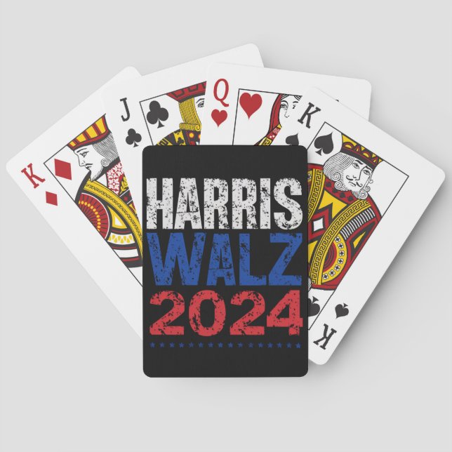 Harris Waltz 2024 Election Kamala Harris Tim Waltz Playing Cards (Back)