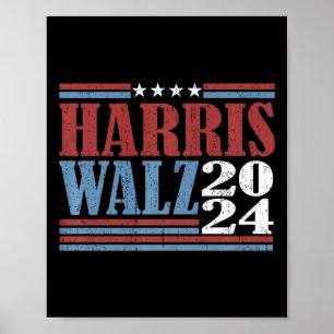 Harris Waltz 2024 Election Kamala Harris Tim Waltz Poster