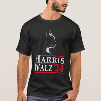 Harris Waltz 2024 Funny Cat Vote for Kamala Harris T-Shirt