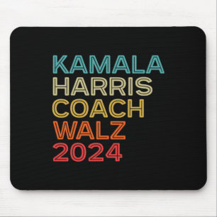 Harris Waltz 2024 Kamala Harris Coach W 2024 Retro Mouse Pad