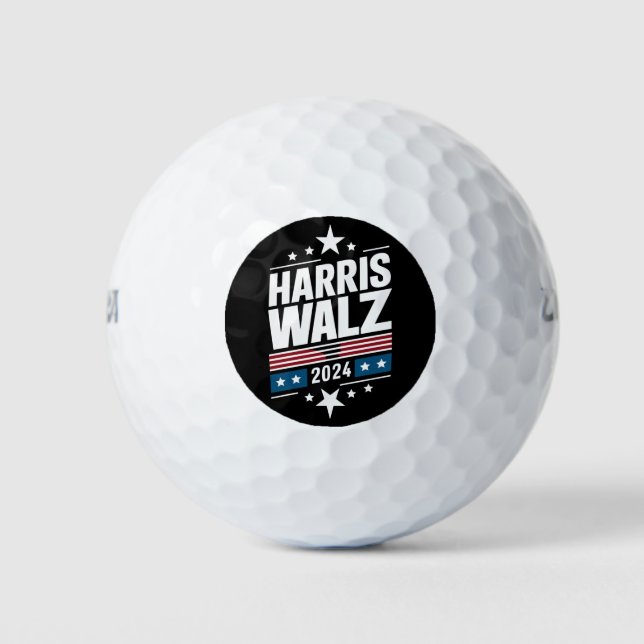 Harris Waltz 2024 Kamala Harris Tim Waltz 2024  Golf Balls (Front)