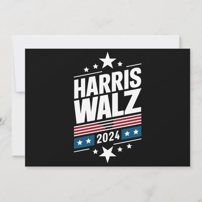 Harris Waltz 2024 Kamala Harris Tim Waltz 2024  Invitation (Front)