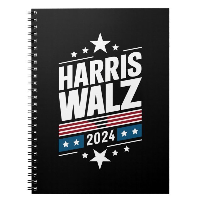 Harris Waltz 2024 Kamala Harris Tim Waltz 2024  Notebook (Front)