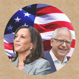 Harris Waltz 2024 - Kamala Harris Tim Waltz  Classic Round Sticker