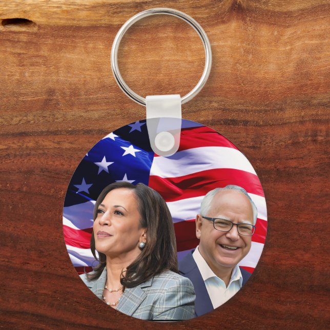 Harris Waltz 2024 - Kamala Harris Tim Waltz  Key Ring (Front)