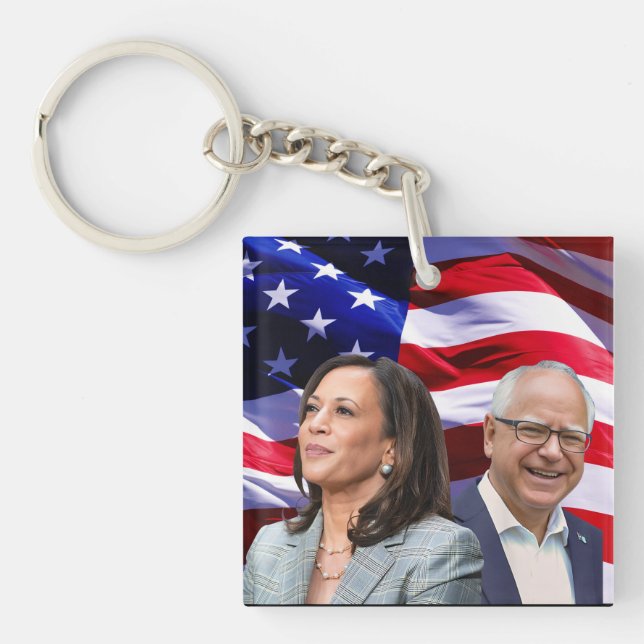 Harris Waltz 2024 - Kamala Harris Tim Waltz  Key Ring (Front)