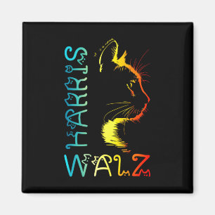 Harris Waltz 2024 Kamala Wheimer Funny Cat Lady Su Magnet
