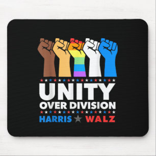 Harris Waltz 2024 Unity Over Division Kamala Harri Mouse Pad
