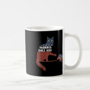 Harris Waltz 2024 Vp President Election Funny Cat  Coffee Mug