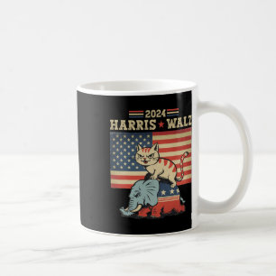 Harris Waltz 2024 Vp President Election Funny Cat Coffee Mug