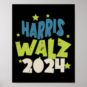 Harris Waltz 2024 With Stars Poster