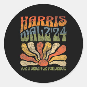 Harris Waltz For A Brighter Tomorrow Classic Round Sticker