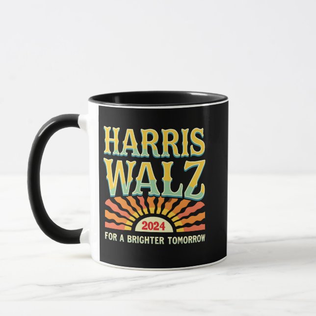 Harris Waltz for A Brighter Tomorrow Kamala Harris Mug (Left)