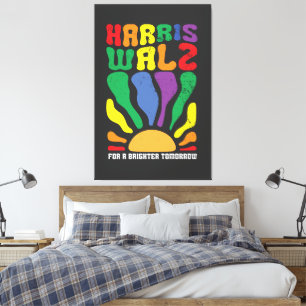 Harris Waltz, for a Brighter Tomorrow, Kamala LGBT Canvas Print
