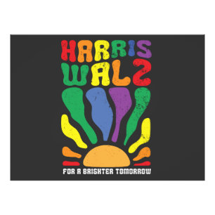 Harris Waltz for a Brighter Tomorrow Kamala LGBT Photo Print