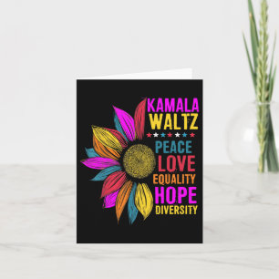 Harris Waltz Peace Love Equality Hope Diversity Card