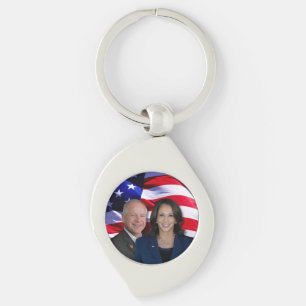 Harris Waltz Photo 2024 - Kamala Harris Tim Waltz Key Ring