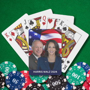 Harris Waltz Photo 2024 - Kamala Harris Tim Waltz Playing Cards