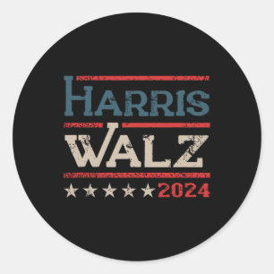 Harris Waltz Vintage Harris Waltz 2024 Kamala Harr Classic Round Sticker