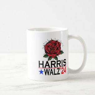 Harris Waltz Vote Kamala Flower 2024  Coffee Mug