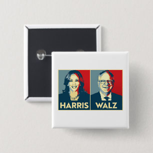 Harris Walz 2024 15 Cm Square Badge