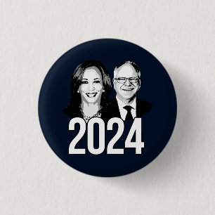 Harris Walz 2024 3 Cm Round Badge