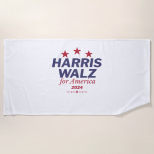 Harris Walz 2024 Active Beach Towel
