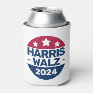 Harris Walz 2024 Campaign for President Patriotic Can Cooler