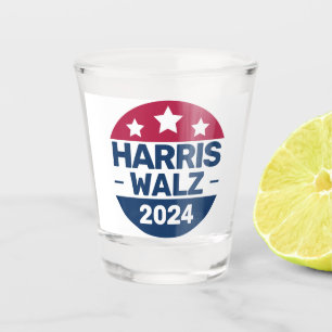 Harris Walz 2024 Campaign for President Patriotic Shot Glass