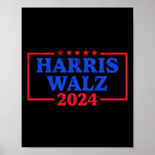Harris Walz 2024 Campaign Logo Democrat Slogan Kam Poster