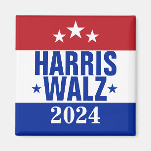 Harris Walz 2024 Campaign Red Blue Magnet