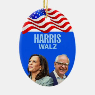 Harris-Walz-2024_ Ceramic Ornament