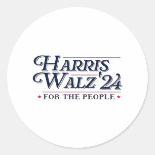 Harris Walz 2024 Classic Round Sticker