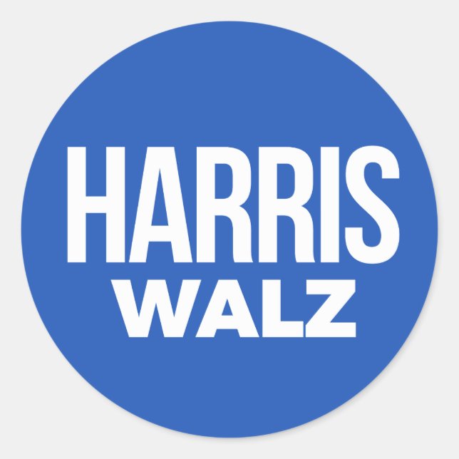 Harris Walz 2024 Classic Round Sticker (Front)
