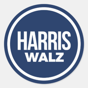Harris Walz 2024 Classic Round Sticker